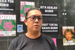 Wakil Koordinator Bidang Eksternal KontraS Andrie Yunus saat ditemui di Gedung YLBHI, Jakarta Pusat, Senin (8/9/2025).
