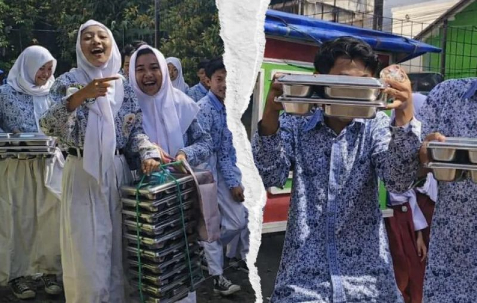 Heboh!! Siswa SMPN 1 Dayeuhkolot Beramai-Ramai Kembalikan MBG Karena Bau