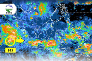 Waspda! BMKG Deteksi Bibit Siklon Tropis 91S, Sumbar-Bengkulu Berpotensi Diguyur Hujan Lebat