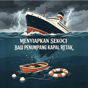 Menyiapkan Sekoci bagi Penumpang Kapal Retak 