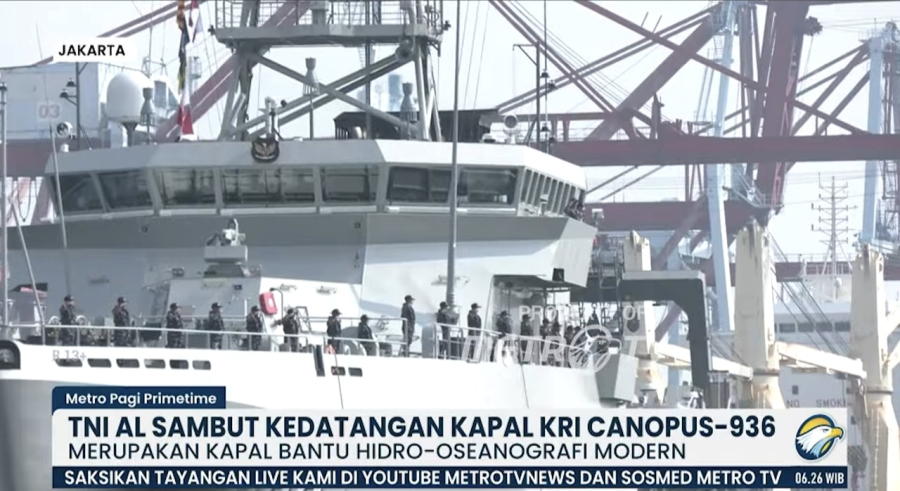 TNI AL Sambut Kedatangan KRI Canopus-936 dari Jerman