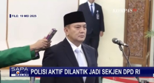 Jenderal Polisi Aktif Dilantik Jadi Sekjen DPD, Langgar Aturan?