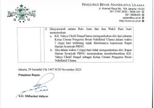 Viral Keputusan Rais Aam dan Wakilnya Minta Ketum PBNU Mundur, Benarkah?