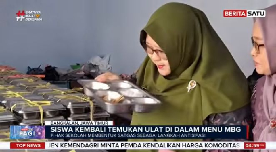 Siswa Bangkalan Kembali Temukan Ulat di Menu MBG