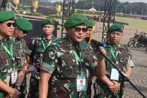  Aslog KSAD, Mayjen TNI Adisura Firdaus Tarigan ditemui di Monas, Jakarta, Sabtu (20/9/2025).
