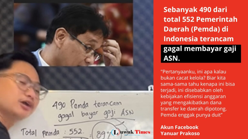 MBG dan Kopdes Bikin 89 Persen Pemda di Indonesia Terancam Gagal Bayar Gaji ASN