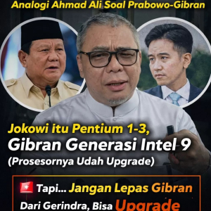 Ramai Ahmad Ali Analogikan Jokowi Pentium 1 dan Gibran Pentium 3, Ternyata...